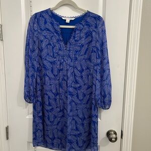 Diane Von Furstenberg Royal Blue Embroidered Dress